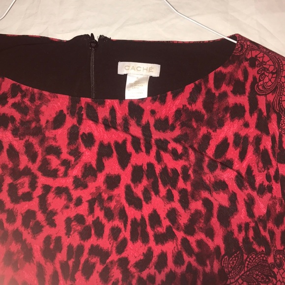 Cache jersey print dress fully lined cap sleeve - Picture 2 of 3